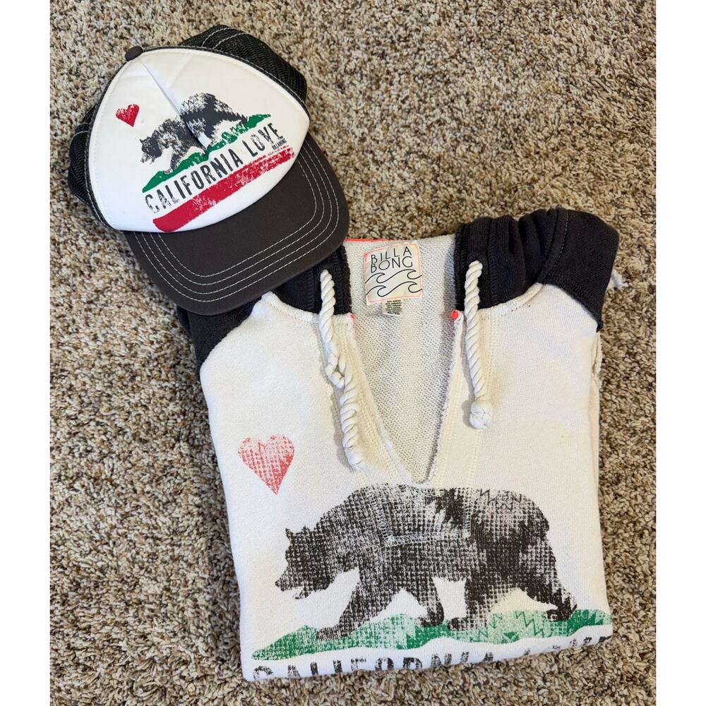 Billa Bong Women California Love Sweatshirt with Hood XL and Hat XL